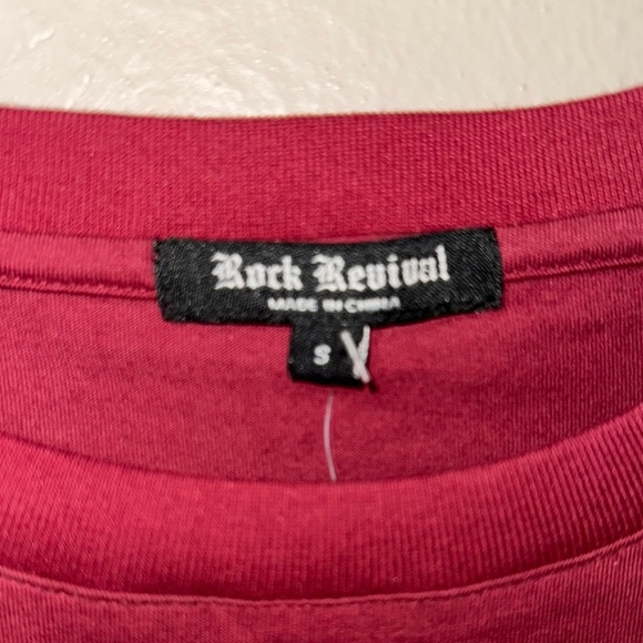 Rock Revival Long Sleeve men’s small t-Shirt with Floral Pocket - Picture 5 of 9